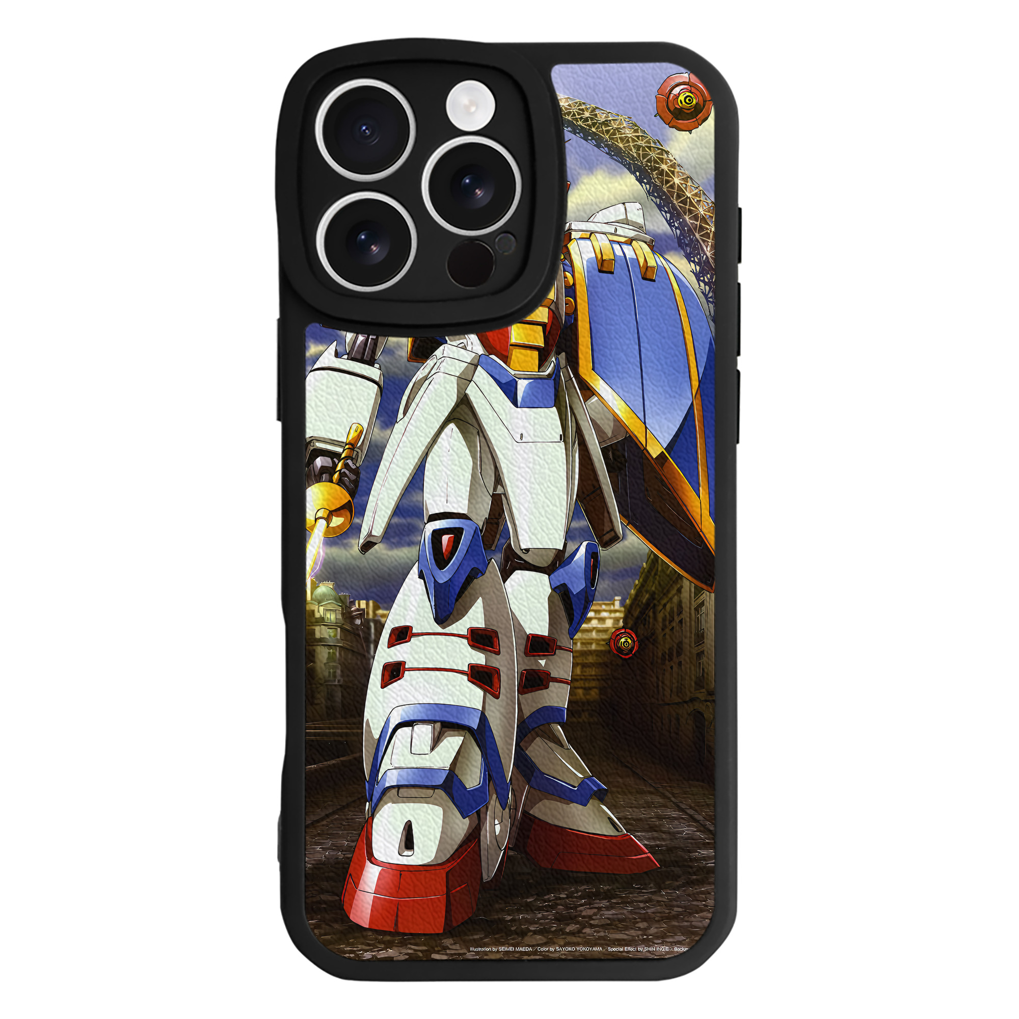 （画像用） 機動戦士ガンダム Mobile Suit Gundam 【iPhone 16シリーズ対応】シリコンスマホケース（レザー調） 材質：シリコン